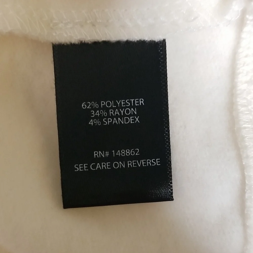 White Fleece Rhinestone Raglan Sweatshirt - Picture 6 of 7